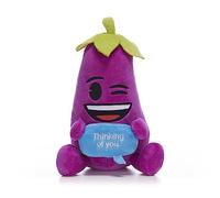 Emoji 8" (22cm) Aubergine "Thinking Of You" Emoji Plush Soft Toy