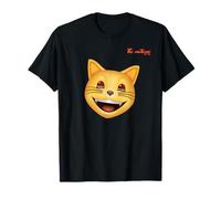 emoji happy enthusiastic cat face T-Shirt