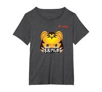 Emoji Insulting Angry Tiger face T-Shirt, Women's Plus, Dark Heather Grey, 3X