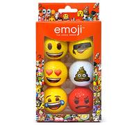 Emoji Official Novelty Fun Golf Balls - 6 Pack, Multi-Colour