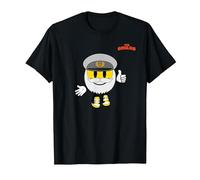 Emoji Old Captain White Beard Yellow face Thumb up T-Shirt, Men, Black, 6X-Large