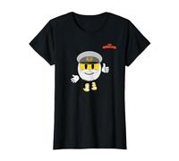 Emoji Old Captain White Beard Yellow face Thumb up T-Shirt, Women, Black, XX-Large