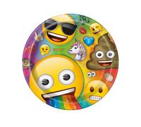 Emoji Rainbow Paper Plates 22 cm