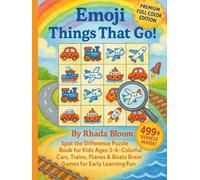 Emoji Things That Go! - Premium Full Color Edition: Spot the Difference Puzzle Book for Kids Ages 3-6 - Colorful Cars, Trains, Planes & Boats Brain Games for Early Learning Fun