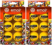 Emoji Unisex Adult 12 Pack Bandit Novelty Fun Golf Balls - Multicoloured, N/Hand