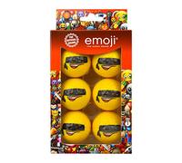 Emoji Unisex Adult 6 Pack Bandit Novelty Fun Golf Balls - Multicoloured, N/Hand