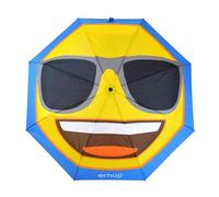 Emoji Unisex Adult Sunglasses Face Automatic Open & Close Compact Folding Umbrella - Blue, N/A