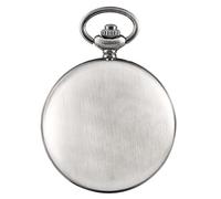 EMoLus Pocket Watch Double Cover Personalized Printed Photo Text Quartz Pocket Watch with Gifts for Couple Friend Kids Mens Pocket Watch (Size : Grey White)