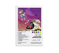 EMolus Rapper Kanye Poster West Graduation Album Signature Poster Decorative Painting Canvas Wall Posters And Art Picture Print Modern Family Bedroom Decor Posters 12x18inch(30x45cm)