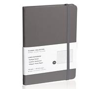 EMOMAS Lined Journal Notebook - Hardcover Notebook for Men & Women - Journals for Writing, Work, School, Home & Daily Notes, 160 Pages - Medium A5, 5.7"x8", 100 gsm Thick Paper (Dark Gray)