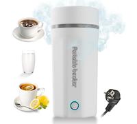 Emooncn 500ML Portable Travel Kettle Fast Boil Quiet Small Kettle Stainless Steel Mini Electric Kettle Auto Shut Off Travel Tea Kettles (Stainless Steel small kettle, White small kettle)