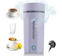 Emooncn 500ML Portable Travel Kettle Fast Boil Quiet Small Kettle Stainless Steel Mini Electric Kettle Auto Shut Off Travel Tea Kettles (travel kettle, Purple)