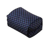 EMOOR Buckwheat Height Adjustable Pillow Size 25 x 18 x 8-12 cm Made in Japan (Ichimatsu Blue) (japan import)