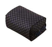 EMOOR Buckwheat Height Adjustable Pillow Size 25 x 18 x 8-13 cm Made in Japan (Ichimatsu Black) (japan import)