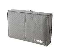 EMOOR Japanese Futon Mattress Storage Bag with Bamboo Charcoal Twin with Handles Two-Way Zipper Gray, Tri-Fold Shikibuton Tatami Mat Carriage Moving Camping Guests
