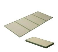 EMOOR Japanese Tatami Mat Single Natural Rush Grass (Undyed), Foldable Igusa Mattress Floor Sleeping Japanese Futon Mattress Meditation Yoga Zen