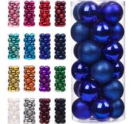 Emopeak Christmas Balls Ornaments for 24Pcs Xmas (Blue, 2.5"-6.2CM)