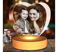 Emoragifou 3D Crystal Photo - Customized Gift For Women, Men, Mom, Her, Him, Husband - Personalized Birthday, Anniversary, Memorial - Picture Frame
