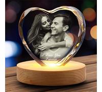 Emoragifou Crystal Picture Frames, Mothers Day Gifts for Mom, Women, Men, Dad, Anniversary Wedding Memorial Personalized Gifts For Couples, Crystal Photo Customized Gifts For Her, Him, Boyfriend