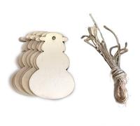 Emories 10 Stück Weihnachtsschmuck aus Holz Schneemann Tür hängende Wand Party Dekoration WeihnachtsbaumschmuckGeschick und charmant.