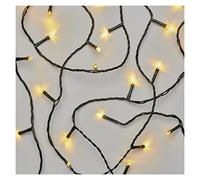 EMOS 5.6M Warm White LED String Lights, Black Wire with 80 LEDs, 6/18 Hours Timer Function, Battery Operated (3 AA), Lighting Duration 10,000, IP44 for Indoor and Outdoor Use, D4FW02