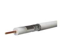 EMOS - Antenna cable 500m for SAT, TV and CCTV, type CB21D - Cu coaxial cable class A, double shielded - TV cable, satellite cable, CCT cable with double shielding - resistance 75 ohms - white