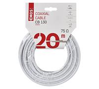 Emos CB130, 20m 20m White Coaxial Cable - Coaxial Cables (20m, CB130, 20m, White, 75 Ohm, -20-75°C, 5-60°C)