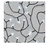 EMOS Cool White LED Fairy Lights, 8.4 Metres, Black Wire with 120 LEDs, 6/18 H Timer Function, Battery Operated (3 x AA), Light Duration 10,000 Hours, IP44 for Indoor and Outdoor Use, Cool White