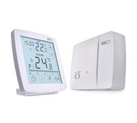 EMOS - Digital room thermostat with OpenTherm - programmable - portable control unit with touch control - heating/cooling systems - temperature control 7-30 °C - holiday mode, frost protection - white