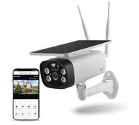 EMOS GoSmart Wireless Outdoor Surveillance Camera IP-600 Eye with WiFi and App + Solar Panel, 3MP Smart Home IP Camera with Battery, Compatible with Alexa, Google Assistant, without ABO Trap