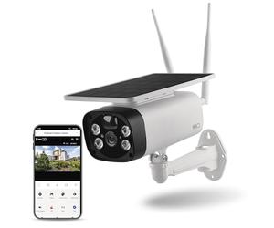 EMOS GoSmart Wireless Outdoor Surveillance Camera IP-600 Eye with WiFi and App + Solar Panel, 3MP Smart Home IP Camera with Battery, Compatible with Alexa, Google Assistant, without ABO Trap