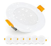 EMOS LED Downlights for Ceiling, 5W/500 Lumens, Cold White 6000K | IP54 Waterproof LED Spot Lights for Bathroom etc. | Set of 6 Recessed LED Ceiling Light, White