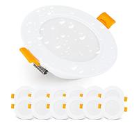 EMOS LED Downlights for Ceiling, 5W/500 Lumens, Warm White 3000K | IP54 Waterproof LED Spot Lights for Bathroom etc. | Set of 12 Recessed LED Ceiling Light, White