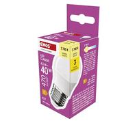 EMOS LED Light Bulb Mini Globe, 4.2 W Replacement for 40 W Light Bulb, Small Bulb with E27 Socket, Brightness 470 lm, Warm White 2700 K, 30,000 h Life, CRI Min. 80, 150° Beam Angle