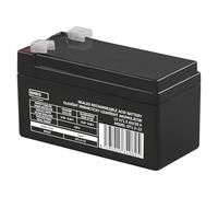 EMOS - Maintenance-Free Lead-Acid Battery - 12V 1.3Ah - AGM Battery - Faston 4.7mm Connection - for Hazard Detection Systems, fire Detection Technology, UPS Devices - 97x45x53 mm