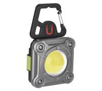 EMOS Mini LED Spotlight, Rechargeable Camping Lamp with 3 Light Modes, IP44 Waterproof, Brightness Max 1200lm, 60m Range, 2000mAh Battery with Up to 6.5H Lighting Time, Includes USB Cable, Hook,