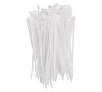 EMOS - Pack of 100 Nylon PA66 Cable Ties for Indoor Use, 100 x 2.5 mm - for max. Ø 2.2 cm Cable Bundle - Durable Cable Management Self-Locking for Garage, Home and Workshop - White