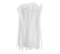 EMOS - Pack of 100 Nylon PA66 Cable Ties for Indoor Use, 150 x 3.5 mm - for Max. Diameter 3.5 cm Cable Bundle - Durable Cable Management Self-Locking for Garage, Home and Workshop - White