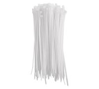 EMOS - Pack of 100 Nylon PA66 Cable Ties for Indoor Use, 200 x 3.5 mm - for max. Ø 5.3 cm Cable Bundle - Durable Cable Management Self-Locking for Garage, Home and Workshop - White