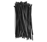 EMOS - Pack of 100 Nylon PA66 Cable Ties for Outdoor Use, 150 x 3.5 mm - for Max. Diameter 3.5 cm Cable Bundle - Durable Cable Management Self-Locking for Garden, Home and Workshop - Black