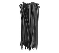 EMOS - Pack of 100 Nylon PA66 Cable Ties for Outdoor Use, 200 x 4.8 mm - for max. Ø 5.3 cm Cable Bundle - Durable Cable Management Self-Locking for Garden, Household and Workshop - Black