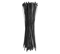 EMOS - Pack of 100 Nylon PA66 Cable Ties for Outdoor Use, 300 x 3.5 mm - for max. Ø 8 cm Cable Bundle - Durable Cable Management Self-Locking for Garden, Household and Workshop - Black