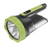 EMOS - Rechargeable LED Hand Headlight - 210lm, 240m - 2 Separate Light Sources and 4 Light Modes - Ergonomic Handle - 1 800 mAh/3.7 V Battery with USB-A/C Charging Cable - for Indoor use -