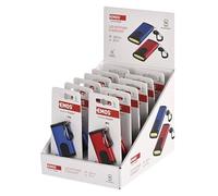 EMOS - Rechargeable LED Torch with Clip in 2 Colours, 6 Pieces Each - 3 Light Modes - Luminous Flux 100lm, 20m Light Range - 200 mAh Battery Li-pin 3.7V - 4.5-8h use - incl. USB-C Charging Cable