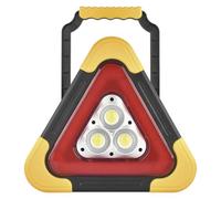 EMOS - Rechargeable LED Warning Triangle with 5 Light Modes Including Battery and USB Charging Cable - Multifunctional Emergency Light with Power Bank Function and LED Indicator - Yellow/Black/Red