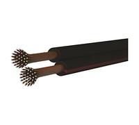 EMOS S8273 Copper Cable 2 x 0.75 mm², 100 Metres CCA Low Voltage Twin Wire Cable, Black with Polarity Marked