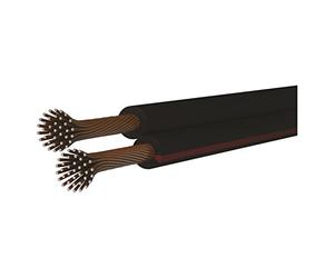 EMOS S8273 Copper Cable 2 x 0.75 mm², 100 Metres CCA Low Voltage Twin Wire Cable, Black with Polarity Marked