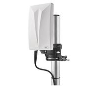 EMOS Universal Active Antenna for Indoor and Outdoor (0-80km) DVB-T2, Dab, FM, Full HD, with Integrated LTE Blocking Filter, 4G, 5G Filter and Amplifier