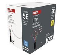 EMOS - UTP network cable CAT 5e, 100m, PE - CAT5e patch cable UTP - Gigabit LAN cable - unshielded Ethernet cable - for outdoor use