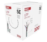 EMOS - UTP network cable CAT 5e, 100m, PVC - CAT5e patch cable UTP - copper wire - Gigabit LAN cable - unshielded Ethernet cable - for indoor use
